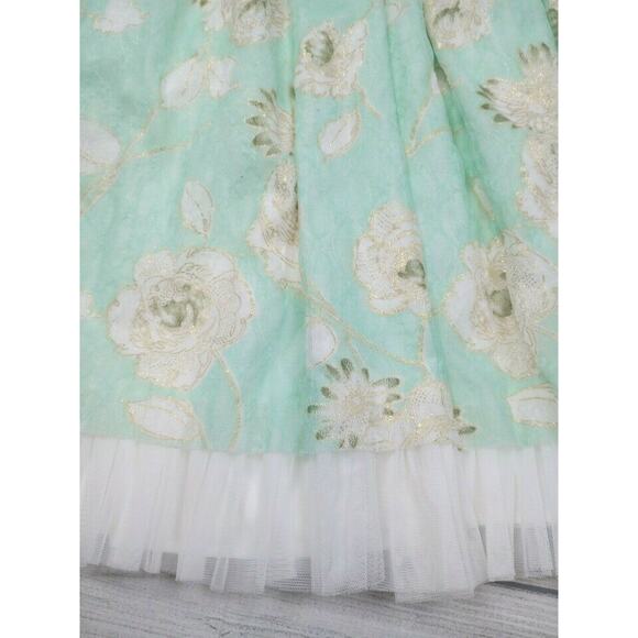 6x Pippa & Julie Mint & Gold Lace Dress - Picture 3 of 7
